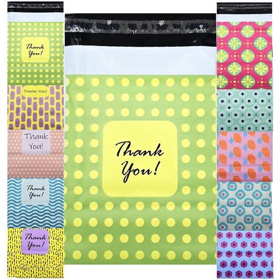 10 x 13 Poly Mailers Designer Quality 2.4Mil Thickness Shipping Plastic Envelopes Mailing Bags Self Adhesive Printed