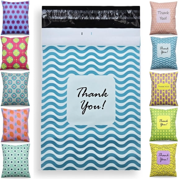 10 x 13 Poly Mailers Designer Quality 2.4Mil Thickness Shipping Plastic Envelopes Mailing Bags Self Adhesive Printed