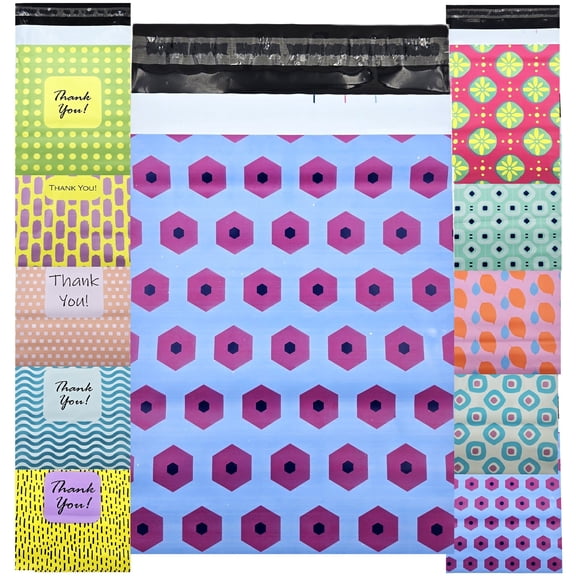 10 x 13 Poly Mailers Designer Quality 2.4Mil Thickness Shipping Plastic Envelopes Mailing Bags Self Adhesive Printed