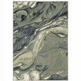thumbnail image 1 of 10 x 13 ft. Blue Green & Gray Abstract Power Loom Stain Resistant Rectangle Area Rug - Blue and Green, 1 of 1