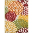 thumbnail image 1 of 10 x 13 ft. Floral Non Skid Indoor & Outdoor Rectangle Area Rug - Red, 1 of 1