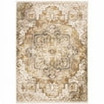 thumbnail image 1 of 10 x 13 ft. Gold & Ivory Oriental Power Loom Stain Resistant Rectangle Area Rug with Fringe - Gold and Ivory - 10 x 13 ft., 1 of 1