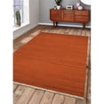 thumbnail image 1 of 10 x 13 ft. Hand Weave Kelim Wool Area Rug, Dark Orange - Contemporary, 1 of 1
