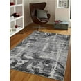 thumbnail image 1 of 10 x 13 ft. Machine Woven Heatset Polypropylene Contemporary Rectangle Area Rug, Silver, 1 of 1