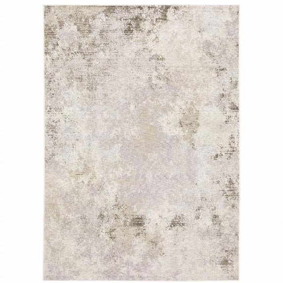 10 x 13 ft. Multi Color Abstract Power Loom Stain Resistant Rectangle Area Rug
