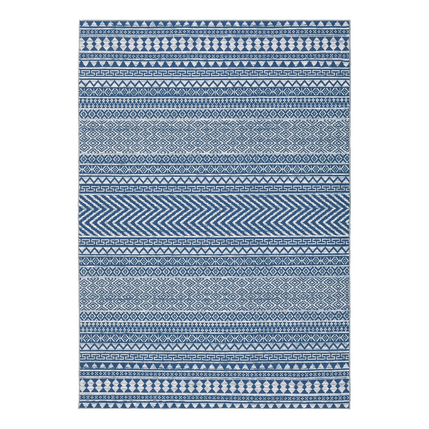 10 x 13 ft Polyester Blue Rectangular Dining Room Bedroom Living Room ...