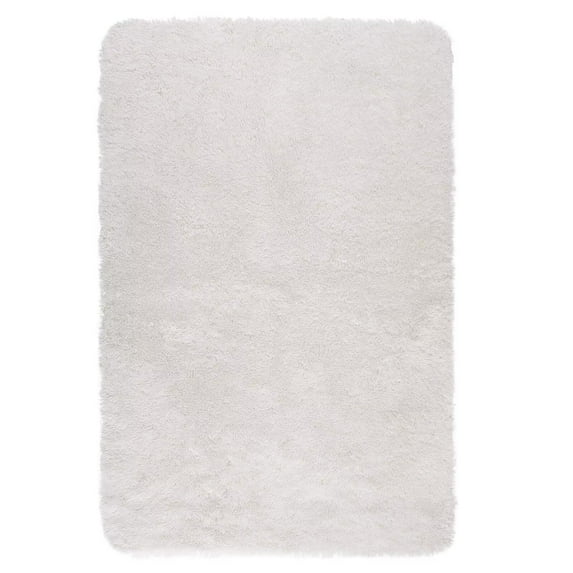 10 x 13 ft Polyester White Rectangular Indoor Solid Modern Fluffy Soft ...