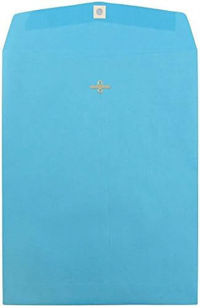 10 x 13 open end catalog colored envelopes with clasp closure blue