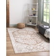 thumbnail image 1 of 10' x 14' Beige and Ivory Border Rectangular Area Throw Rug, 1 of 6