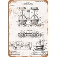 thumbnail image 1 of 10 x 14 METAL SIGN - 1902 Shay Locomotive Truck Patent - Vintage Rusty Look, 1 of 2