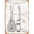 thumbnail image 1 of 10 x 14 METAL SIGN - 1940 Ukulele Patent - Vintage Rusty Look, 1 of 2