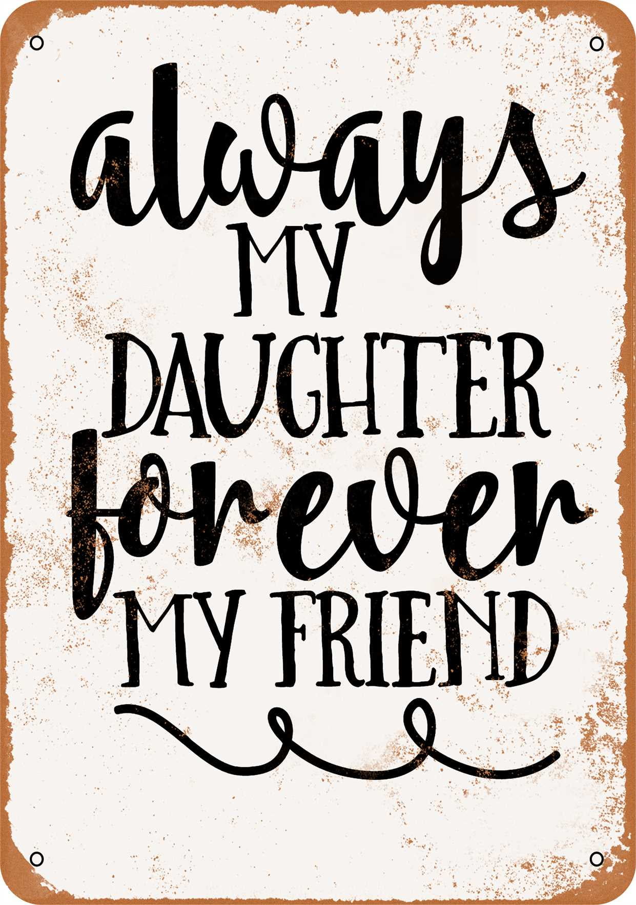 Lesser And Pavey LP44051 Targa In Legno A Doppio Cuore 'Always My Daughter', 15x2x12 Cm, Bianca, Personalizzabile