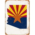 thumbnail image 1 of 10 x 14 METAL SIGN - Arizona State Flag Design - Vintage Rusty Look, 1 of 2