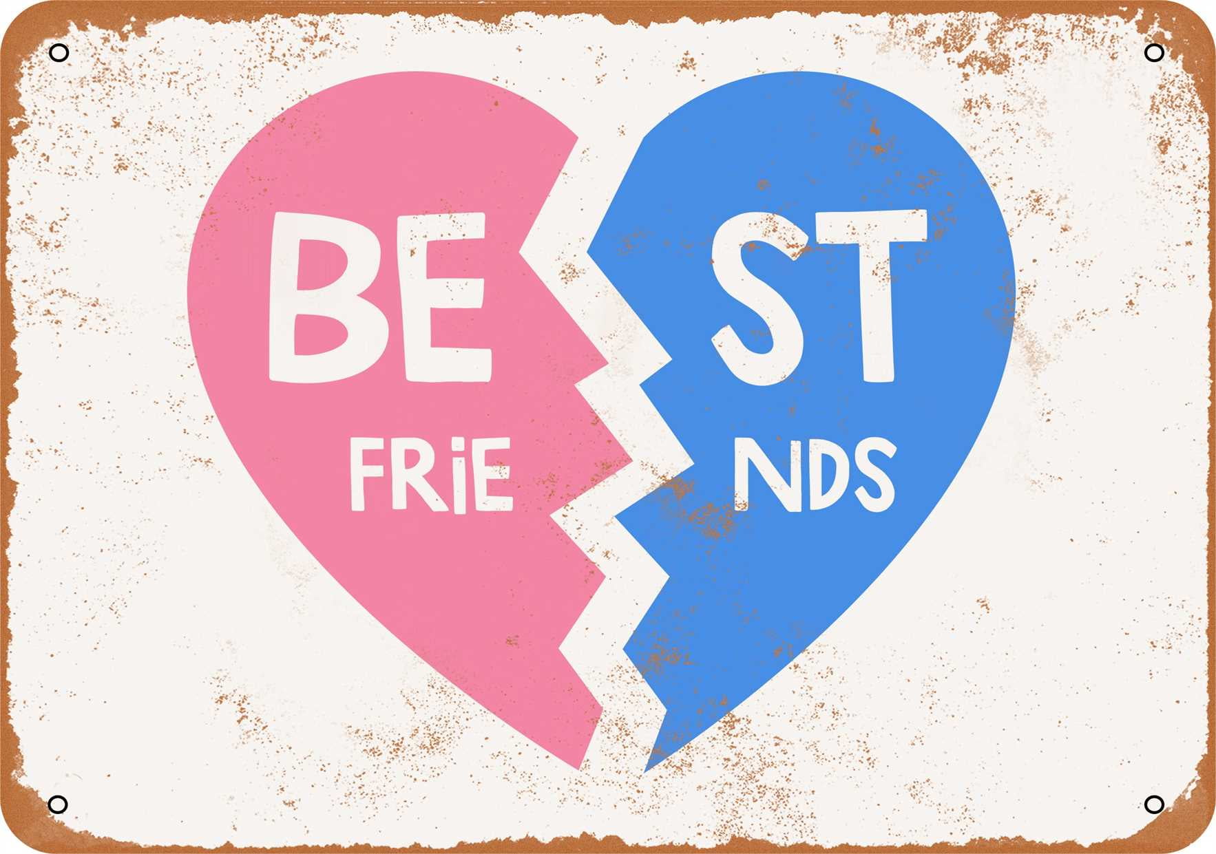 10 x 14 METAL SIGN - Best Friends 3 - Vintage Rusty Look - Walmart ...