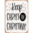 thumbnail image 1 of 10 x 14 METAL SIGN - Keep Christ In Christmas - Vintage Rusty Look, 1 of 2