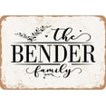 thumbnail image 1 of 10 x 14 Metal Sign - The Bender Family (Style 2) - Vintage Rusty Look, 1 of 1