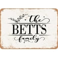 thumbnail image 1 of 10 x 14 Metal Sign - The Betts Family (Style 2) - Vintage Rusty Look, 1 of 1