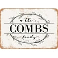 thumbnail image 1 of 10 x 14 Metal Sign - The Combs Family (Style 1) - Vintage Rusty Look, 1 of 1