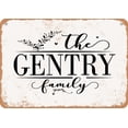thumbnail image 1 of 10 x 14 Metal Sign - The Gentry Family (Style 2) - Vintage Rusty Look, 1 of 1