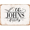 thumbnail image 1 of 10 x 14 Metal Sign - The Johns Family (Style 2) - Vintage Rusty Look, 1 of 1