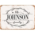 thumbnail image 1 of 10 x 14 Metal Sign - The Johnson Family (Style 1) - Vintage Rusty Look, 1 of 1