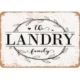 thumbnail image 1 of 10 x 14 Metal Sign - The Landry Family (Style 1) - Vintage Rusty Look, 1 of 1