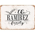 thumbnail image 1 of 10 x 14 Metal Sign - The Ramirez Family (Style 2) - Vintage Rusty Look, 1 of 1