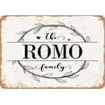 thumbnail image 1 of 10 x 14 Metal Sign - The Romo Family (Style 1) - Vintage Rusty Look, 1 of 1