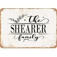 thumbnail image 1 of 10 x 14 Metal Sign - The Shearer Family (Style 2) - Vintage Rusty Look, 1 of 1