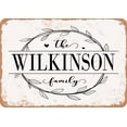 thumbnail image 1 of 10 x 14 Metal Sign - The Wilkinson Family (Style 1) - Vintage Rusty Look, 1 of 1