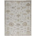 thumbnail image 1 of 10 x 14 ft. Ivory & Orange Floral Hand Knotted Stain Resistant Rectangle Area Rug, 1 of 1