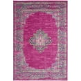thumbnail image 1 of 10 x 14 ft. Moroccan Power Loom Distressed Area Rug, Pink & Blue, 1 of 1