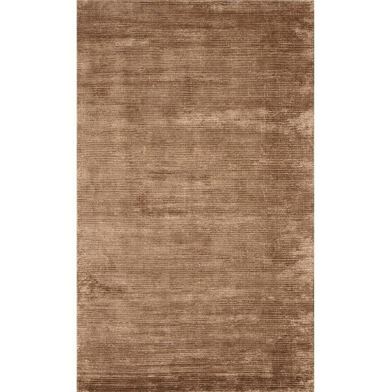 Silicon B 10' x 14' Dark Brown Wool and Viscose Area Rug