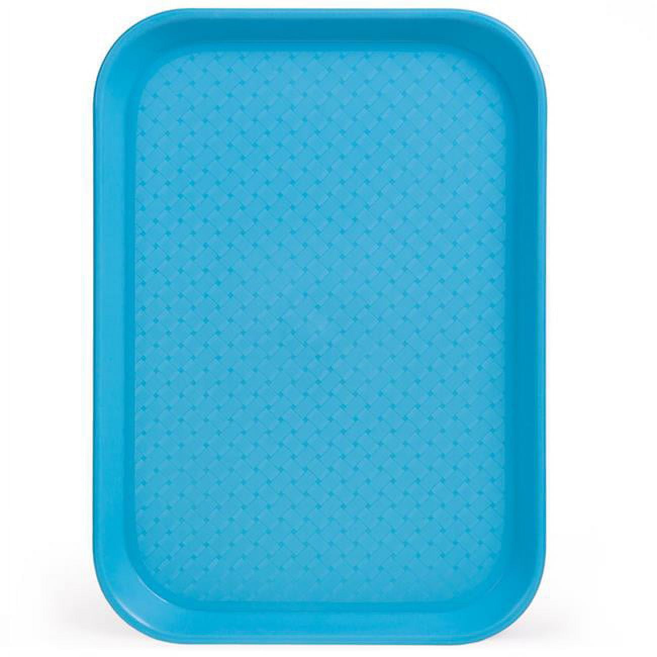 Classic Bistro Blue Rectangular Durable Plastic Serving Tray