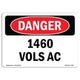 thumbnail image 1 of 10 x 14 in. OSHA Danger Sign - 4160 Volts AC, 1 of 1