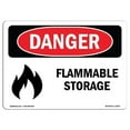 thumbnail image 1 of 10 x 14 in. OSHA Danger Sign - Flammable Storage, 1 of 1