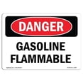thumbnail image 1 of 10 x 14 in. OSHA Danger Sign - Gasoline Flammable, 1 of 1