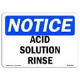 thumbnail image 1 of 10 x 14 in. OSHA Notice Sign - Acid Solution Rinse, 1 of 1