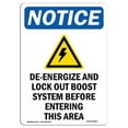 thumbnail image 1 of 10 x 14 in. OSHA Notice Sign - De-Energized & Lock, 1 of 1