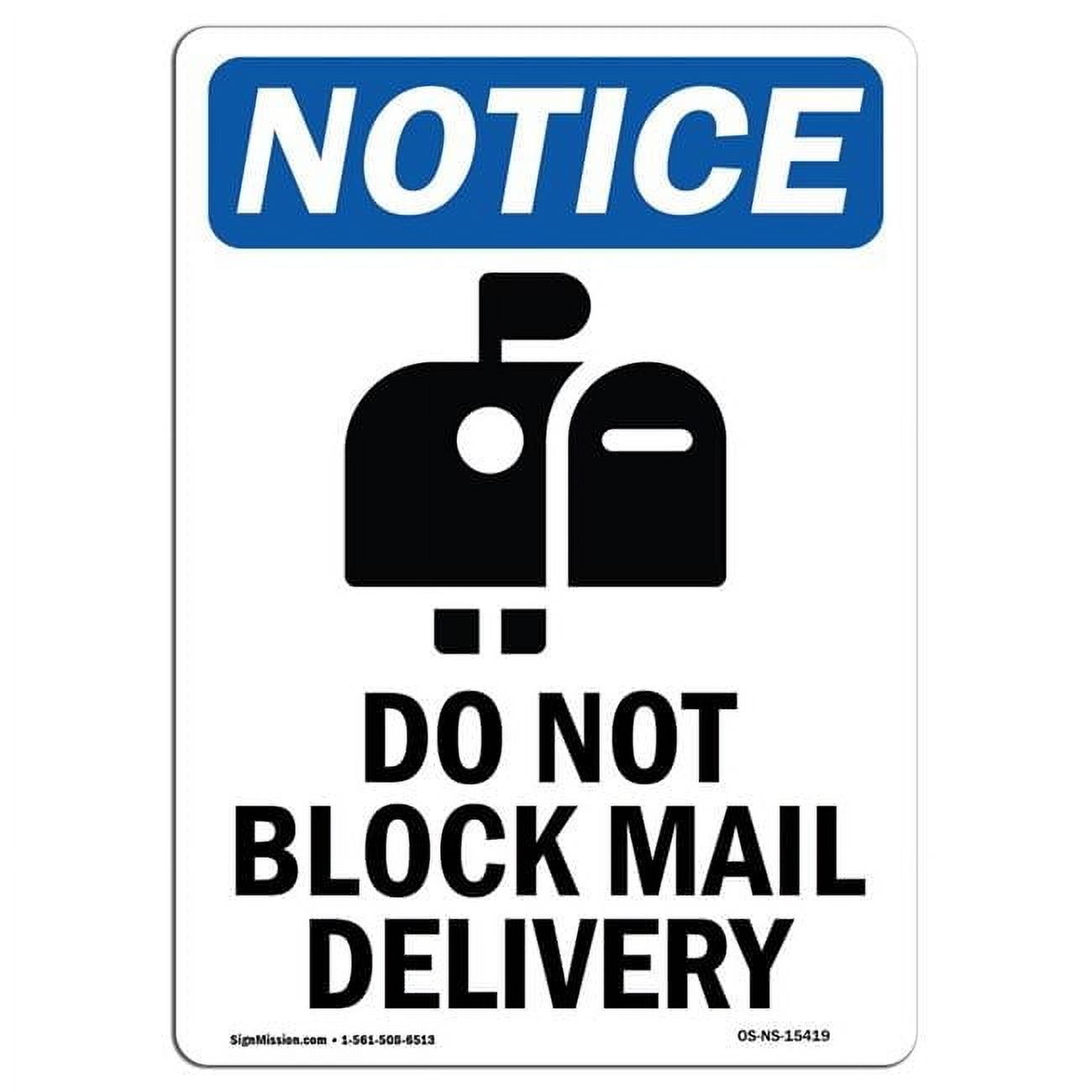 10 x 14 in. OSHA Notice Sign - Do Not Block - Walmart.com
