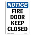 thumbnail image 1 of 10 x 14 in. OSHA Notice Sign - Fire Door Keep Closed, 1 of 1