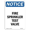 thumbnail image 1 of 10 x 14 in. OSHA Notice Sign - Fire Sprinkler Test Valve, 1 of 1