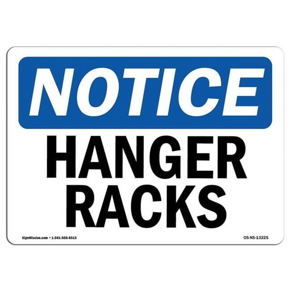 10 x 14 in. OSHA Notice Sign - Hanger Racks