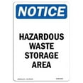 thumbnail image 1 of 10 x 14 in. OSHA Notice Sign - Hazardous Waste Storage Area, 1 of 1