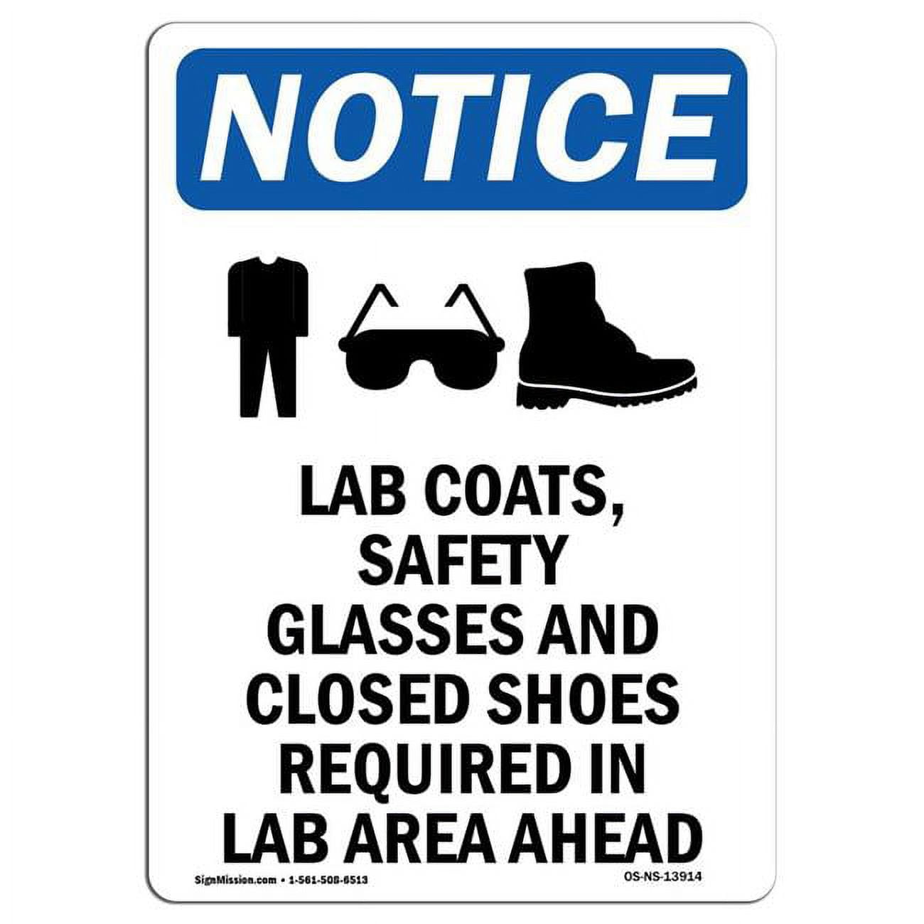 10 x 14 in. OSHA Notice Sign Lab Coats, Safety