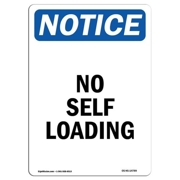 10 x 14 in. OSHA Notice Sign - No Self Loading