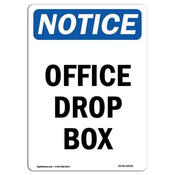 10 x 14 in. OSHA Notice Sign - Office Drop Box