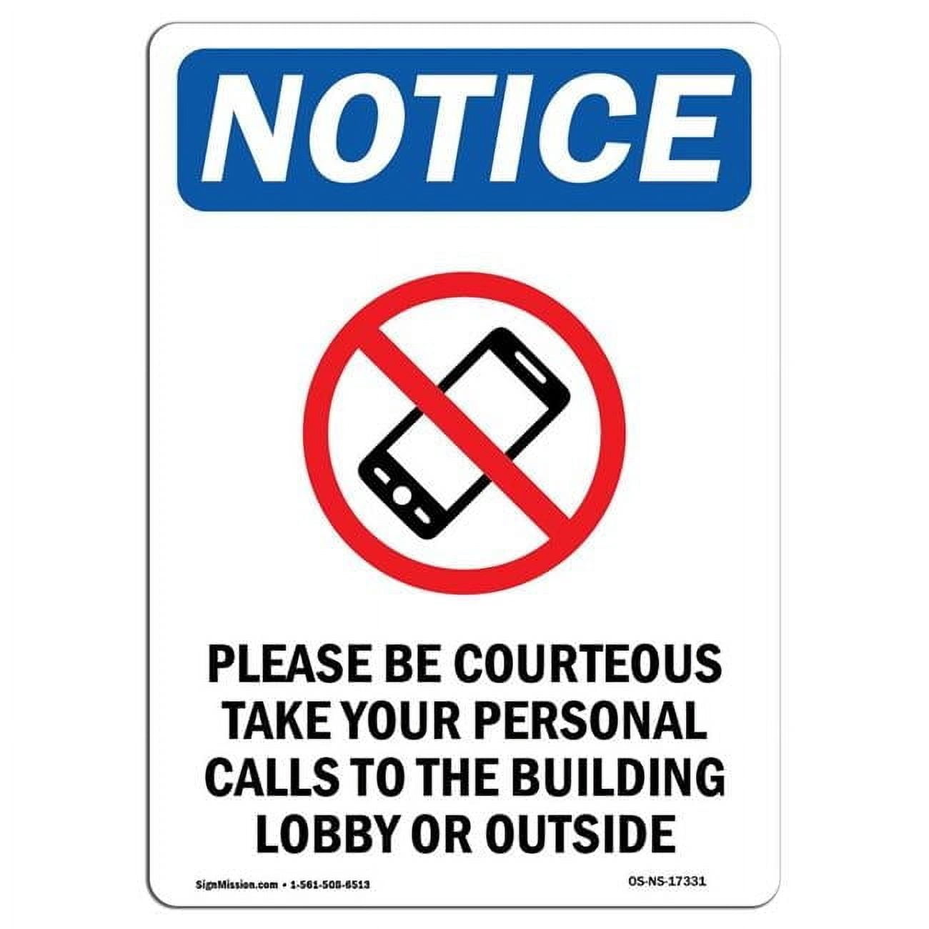 Courtesy Signs Examples 10 x 14 in. OSHA Notice Sign - Please Be Courteous - Walmart.com