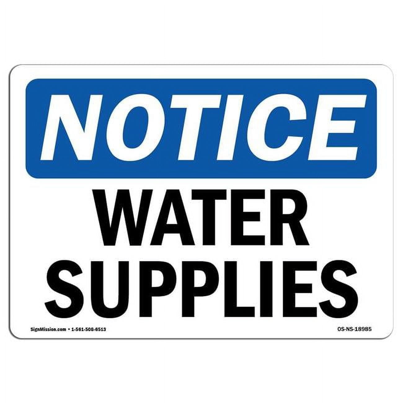 10 x 14 in. OSHA Notice Sign - Water Supplies - Walmart.com