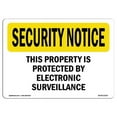 thumbnail image 1 of 10 x 14 in. OSHA Security Notice Sign - Electronic Surveillance, 1 of 1
